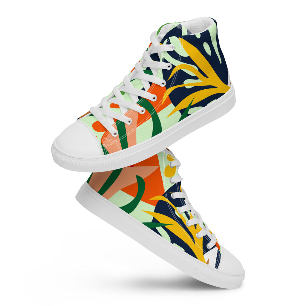 Tropical Leaves - Men’s high top canvas shoes Mens High Top Shoes Printed Offshore