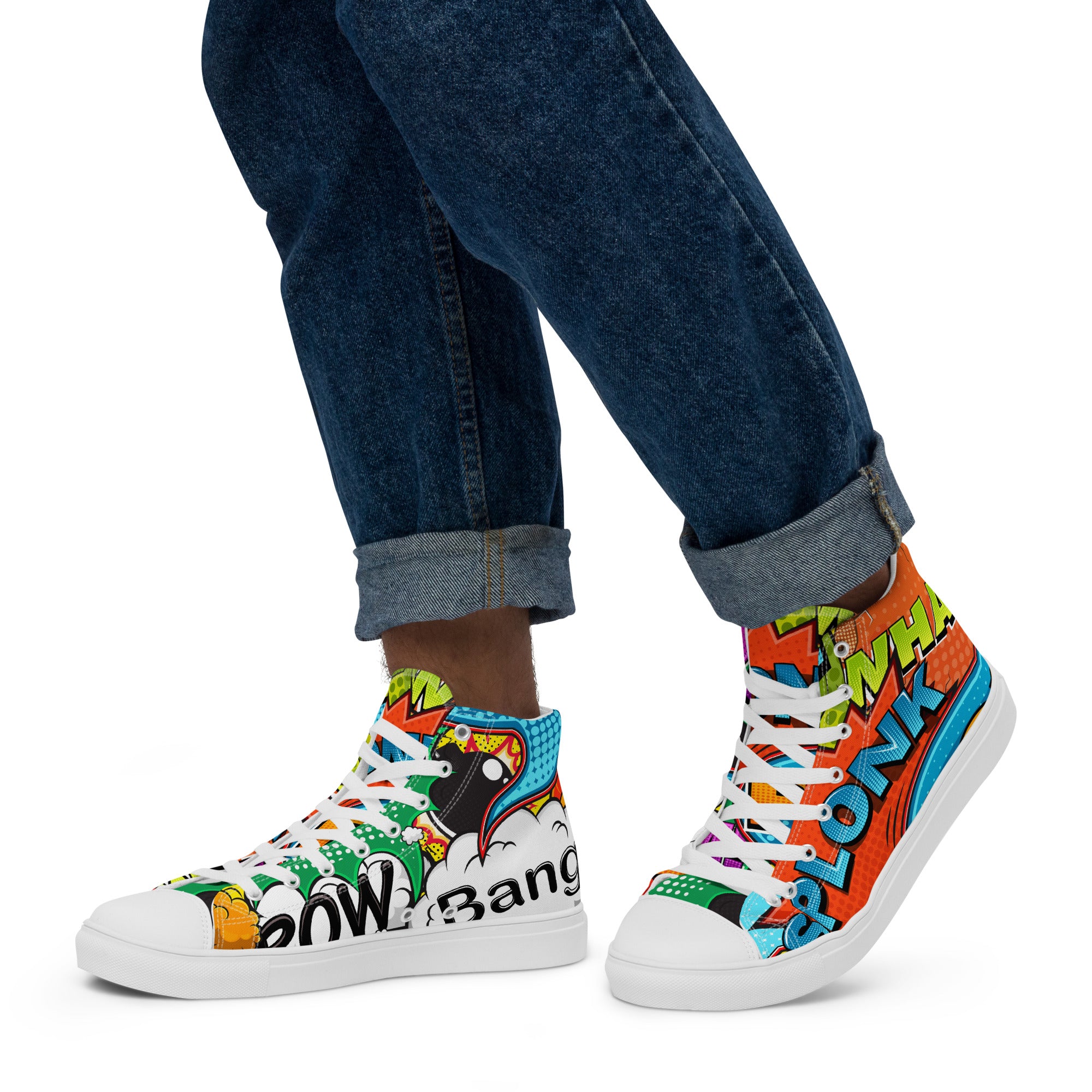 Comic Book 2 - Men’s high top canvas shoes Mens High Top Shoes Printed Offshore