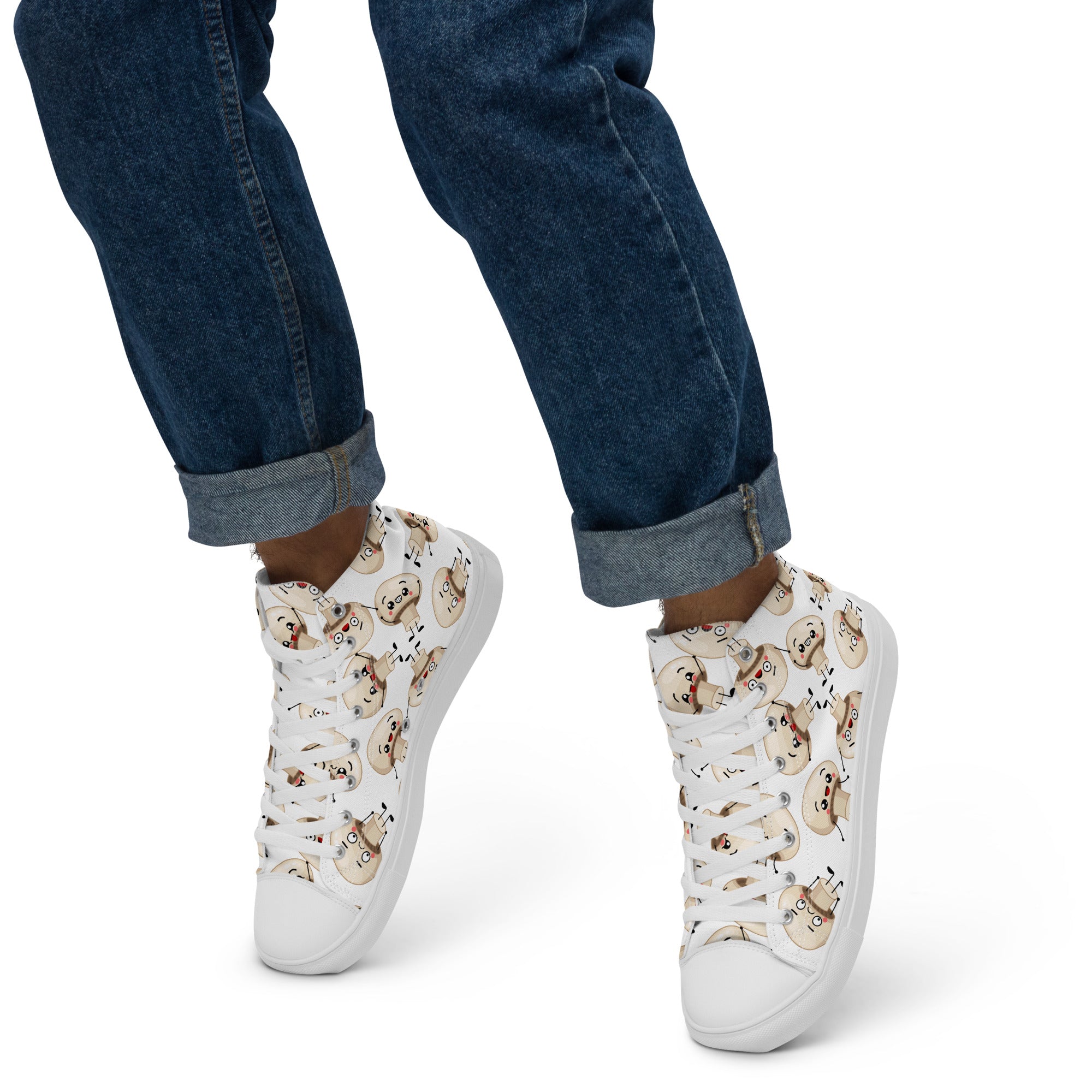 Cute Mushrooms - Men’s high top canvas shoes Mens High Top Shoes Printed Offshore