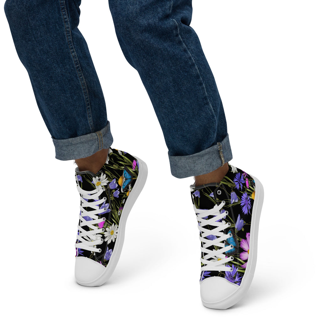 Butterfly Flowers - Men’s high top canvas shoes Mens High Top Shoes Printed Offshore