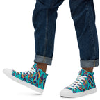 Aloha Surfboards - Men’s high top canvas shoes White Mens High Top Shoes Printed Offshore Summer Surf