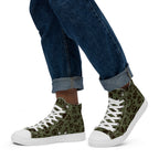Skull And Crossbones - Men’s high top canvas shoes White Mens High Top Shoes Printed Offshore