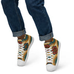 Vintage Floral - Men’s high top canvas shoes Mens High Top Shoes Printed Offshore Retro