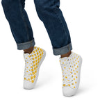 Yellow Diamonds - Men’s high top canvas shoes Mens High Top Shoes Printed Offshore