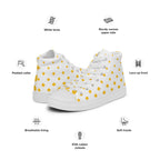 Yellow Diamonds - Men’s high top canvas shoes Mens High Top Shoes Printed Offshore