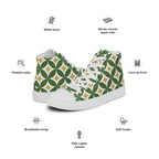 Green Retro Circles - Men’s high top canvas shoes Mens High Top Shoes Printed Offshore