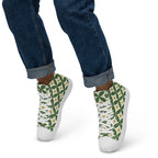 Green Retro Circles - Men’s high top canvas shoes Mens High Top Shoes Printed Offshore