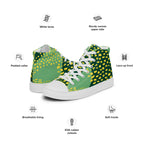 Green And Yellow - Men’s high top canvas shoes Mens High Top Shoes Printed Offshore