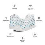Blue Diamonds - Men’s high top canvas shoes Mens High Top Shoes Printed Offshore