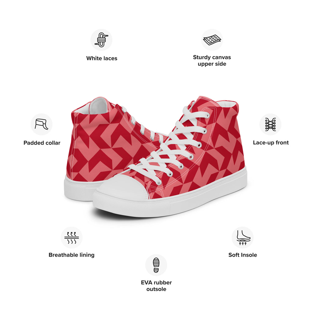 Red Arrow - Men’s high top canvas shoes Mens High Top Shoes Printed Offshore