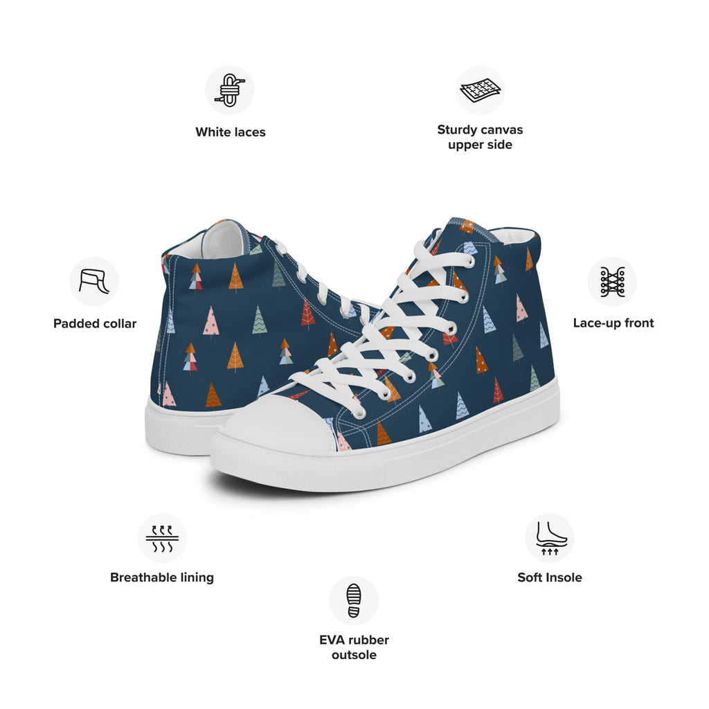 Christmas Trees - Men’s high top canvas shoes Mens High Top Shoes Printed Offshore