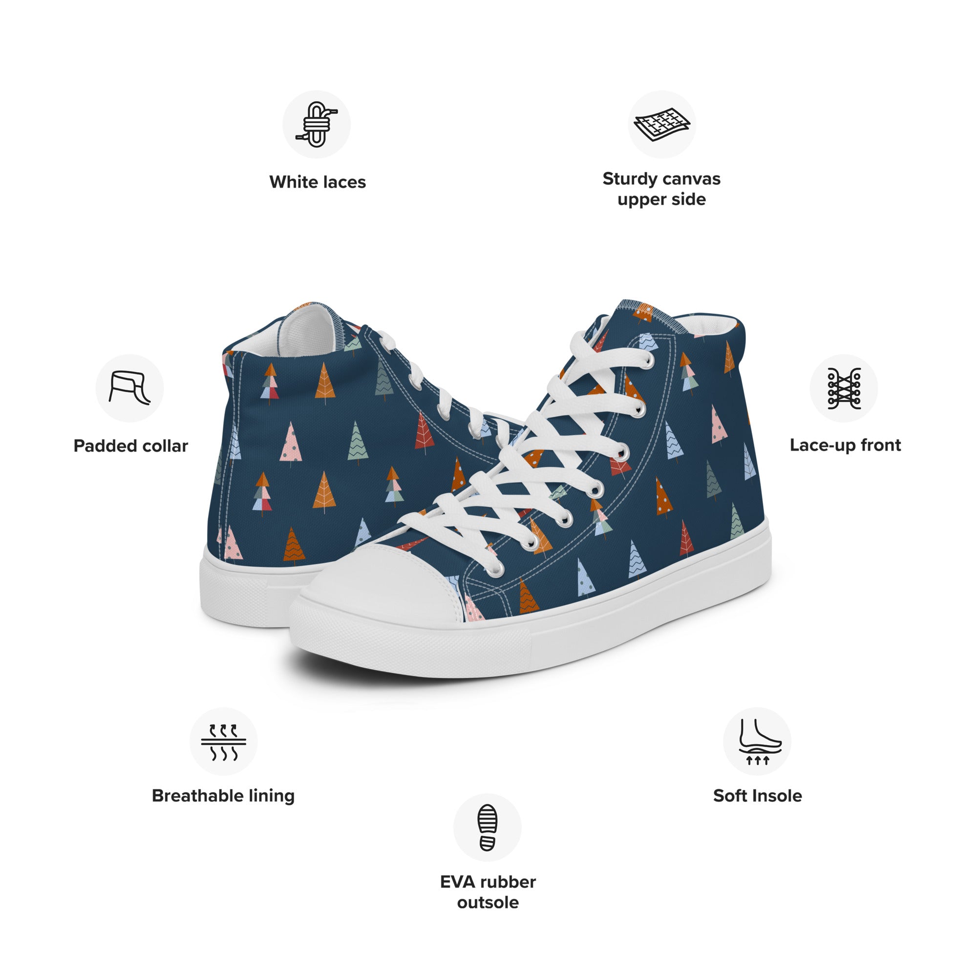 Christmas Trees - Men’s high top canvas shoes Mens High Top Shoes Printed Offshore