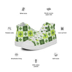 Green Circle Square - Men’s high top canvas shoes Mens High Top Shoes Printed Offshore