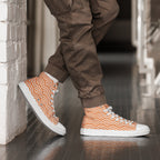 Orange Waves - Men’s high top canvas shoes Mens High Top Shoes Printed Offshore