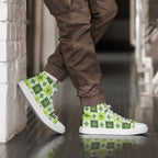 Green Circle Square - Men’s high top canvas shoes Mens High Top Shoes Printed Offshore