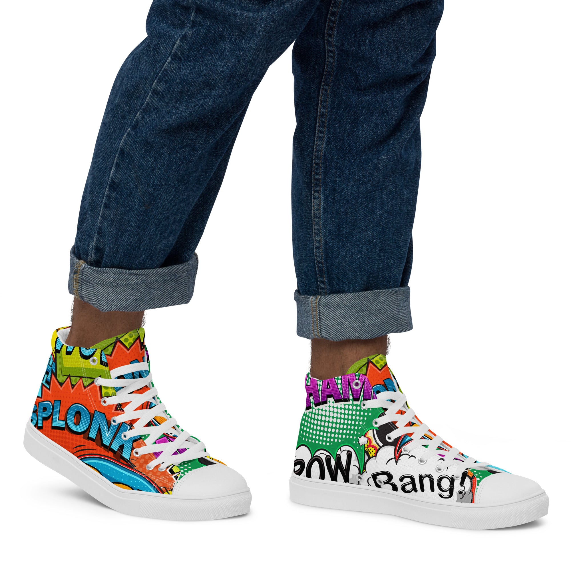 Comic Book 2 - Men’s high top canvas shoes Mens High Top Shoes Printed Offshore