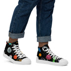 Space - Men’s high top canvas shoes Mens High Top Shoes Printed Offshore Space