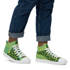 Green And Yellow - Men’s high top canvas shoes Mens High Top Shoes Printed Offshore
