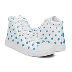 Blue Diamonds - Men’s high top canvas shoes Mens High Top Shoes Printed Offshore