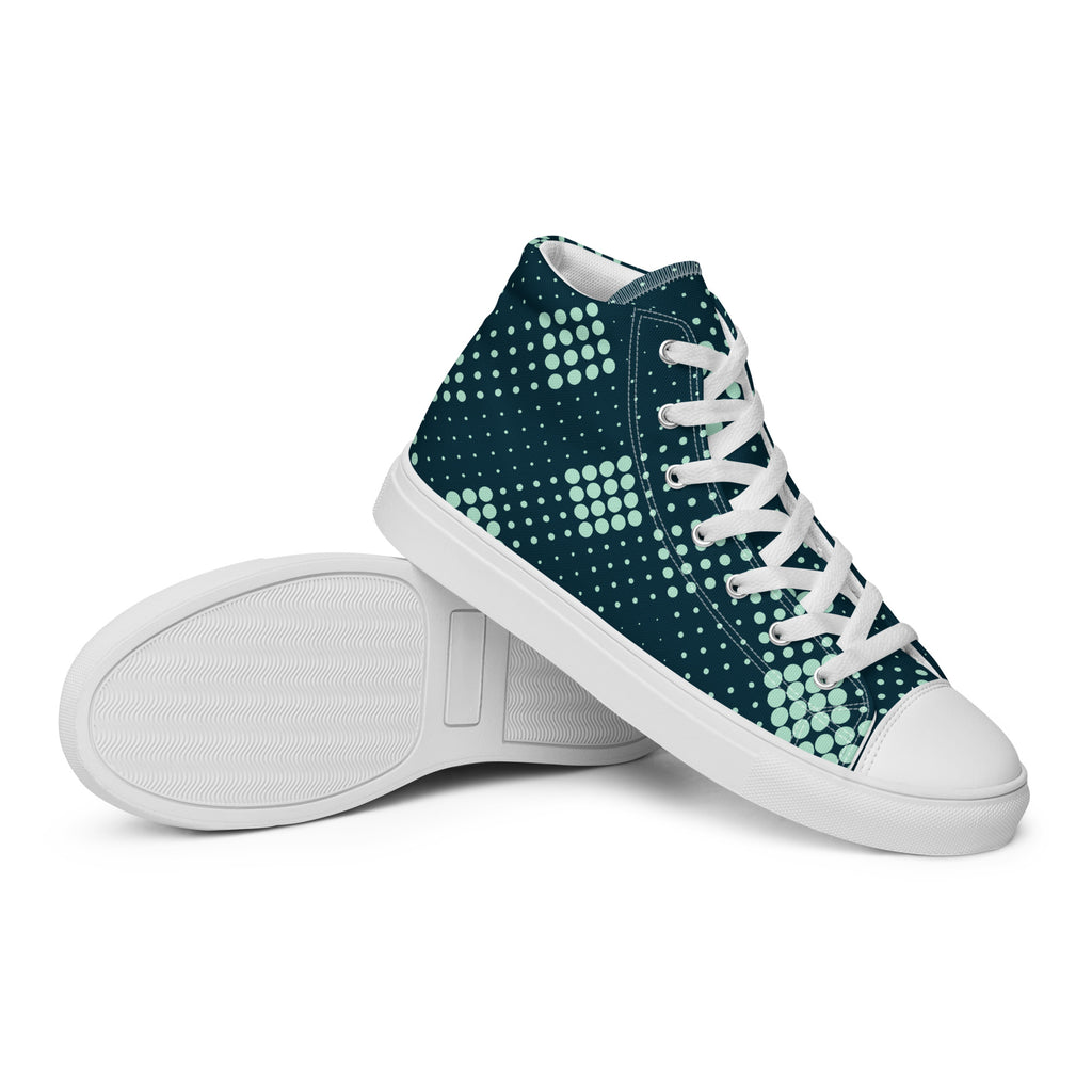 Dot Hatch - Men’s high top canvas shoes Mens High Top Shoes Printed Offshore