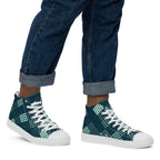 Dot Hatch - Men’s high top canvas shoes Mens High Top Shoes Printed Offshore