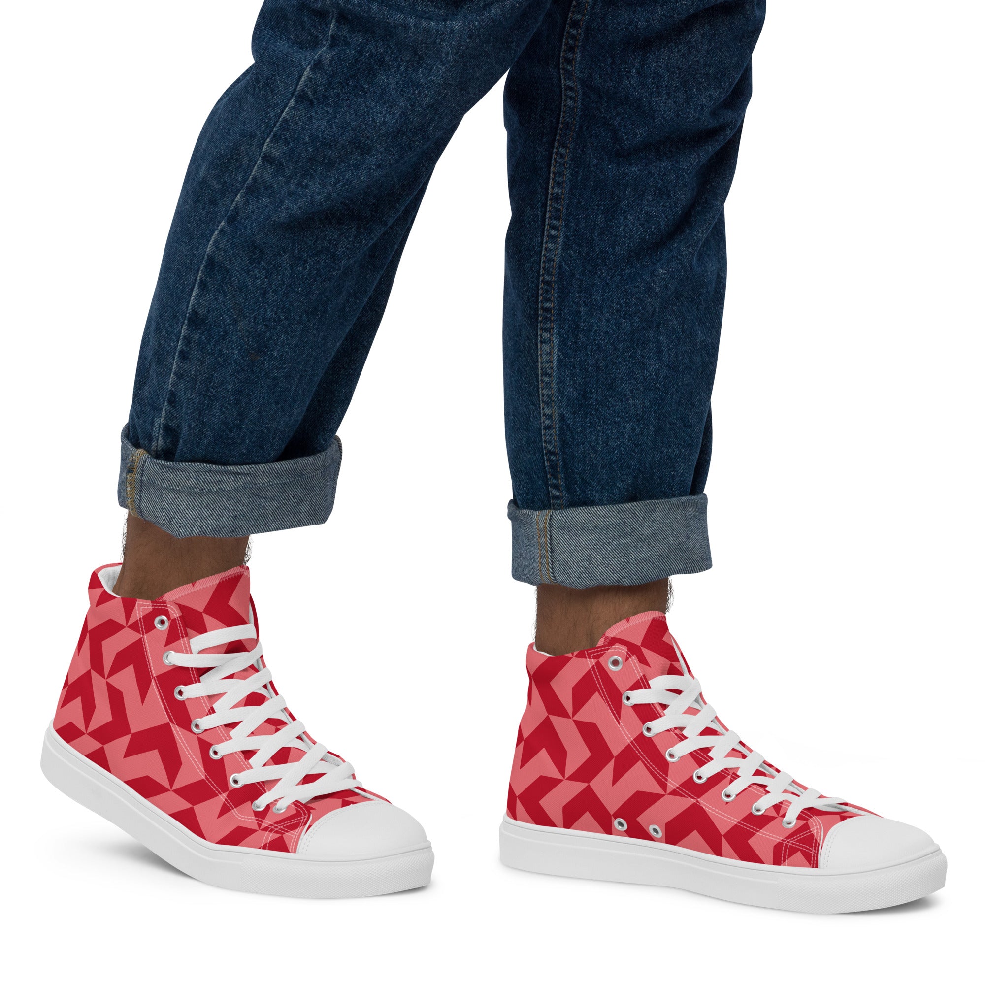Red Arrow - Men’s high top canvas shoes Mens High Top Shoes Printed Offshore