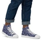 Purple Petal - Men’s high top canvas shoes Mens High Top Shoes Printed Offshore