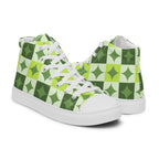 Green Circle Square - Men’s high top canvas shoes Mens High Top Shoes Printed Offshore