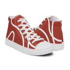 Abstract Rust Lines - Men’s high top canvas shoes Mens High Top Shoes Printed Offshore