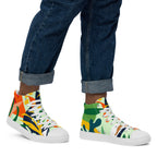 Tropical Leaves - Men’s high top canvas shoes Mens High Top Shoes Printed Offshore