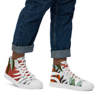 Dark Leaves - Men’s high top canvas shoes Mens High Top Shoes Printed Offshore