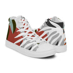 Dark Leaves - Men’s high top canvas shoes Mens High Top Shoes Printed Offshore