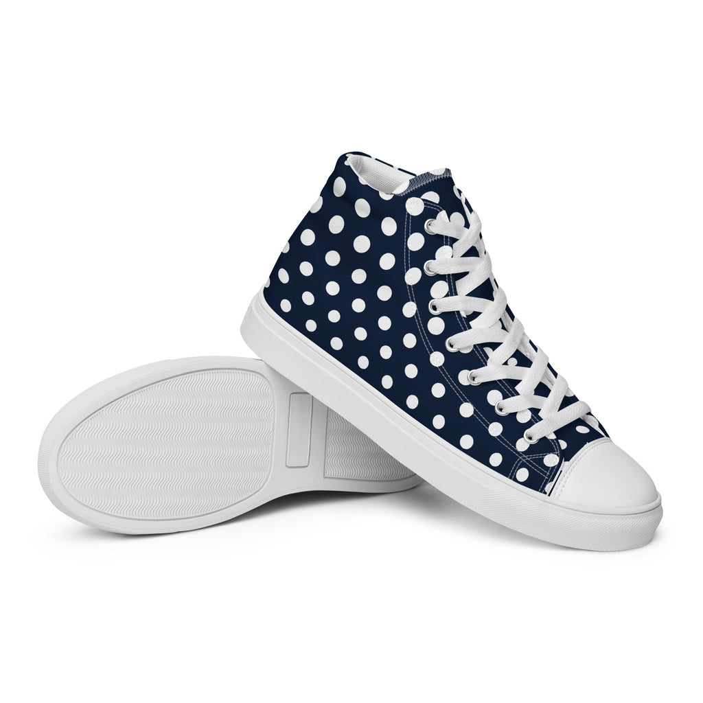 Polka Dots - Men’s high top canvas shoes Mens High Top Shoes Printed Offshore