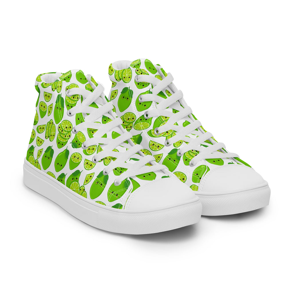 Cute Limes - Men’s high top canvas shoes Mens High Top Shoes food Printed Offshore