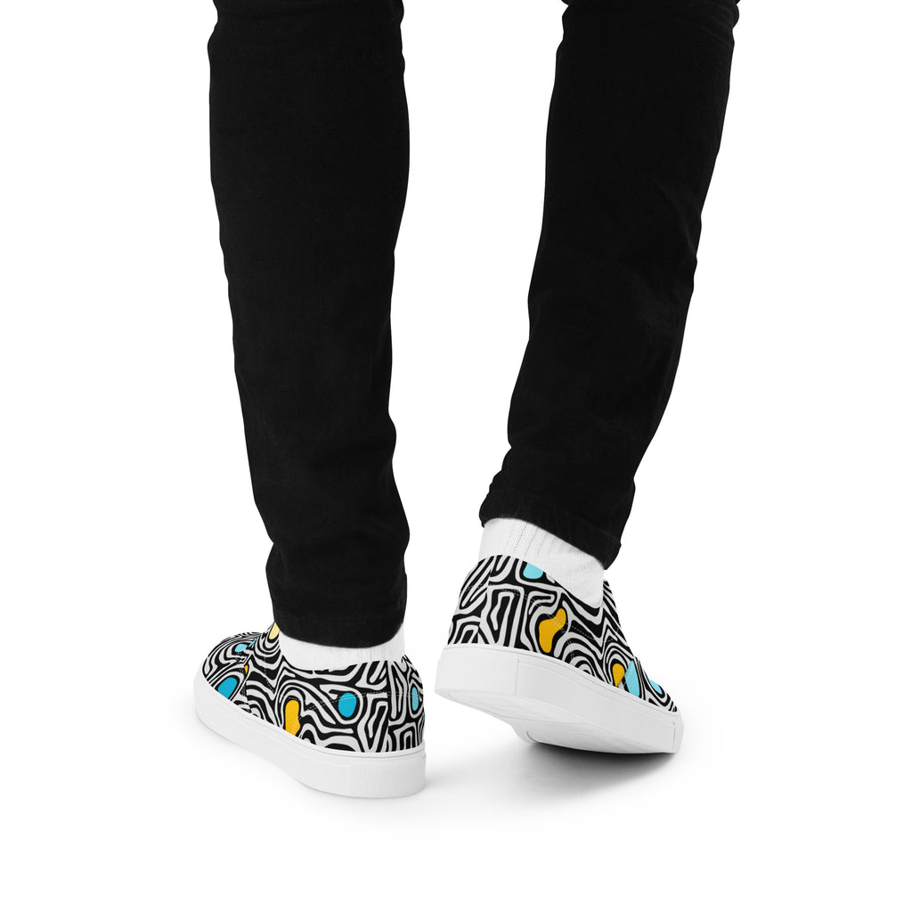 Trippy - Men’s lace-up canvas shoes Mens Lace Up Canvas Shoes Printed Offshore