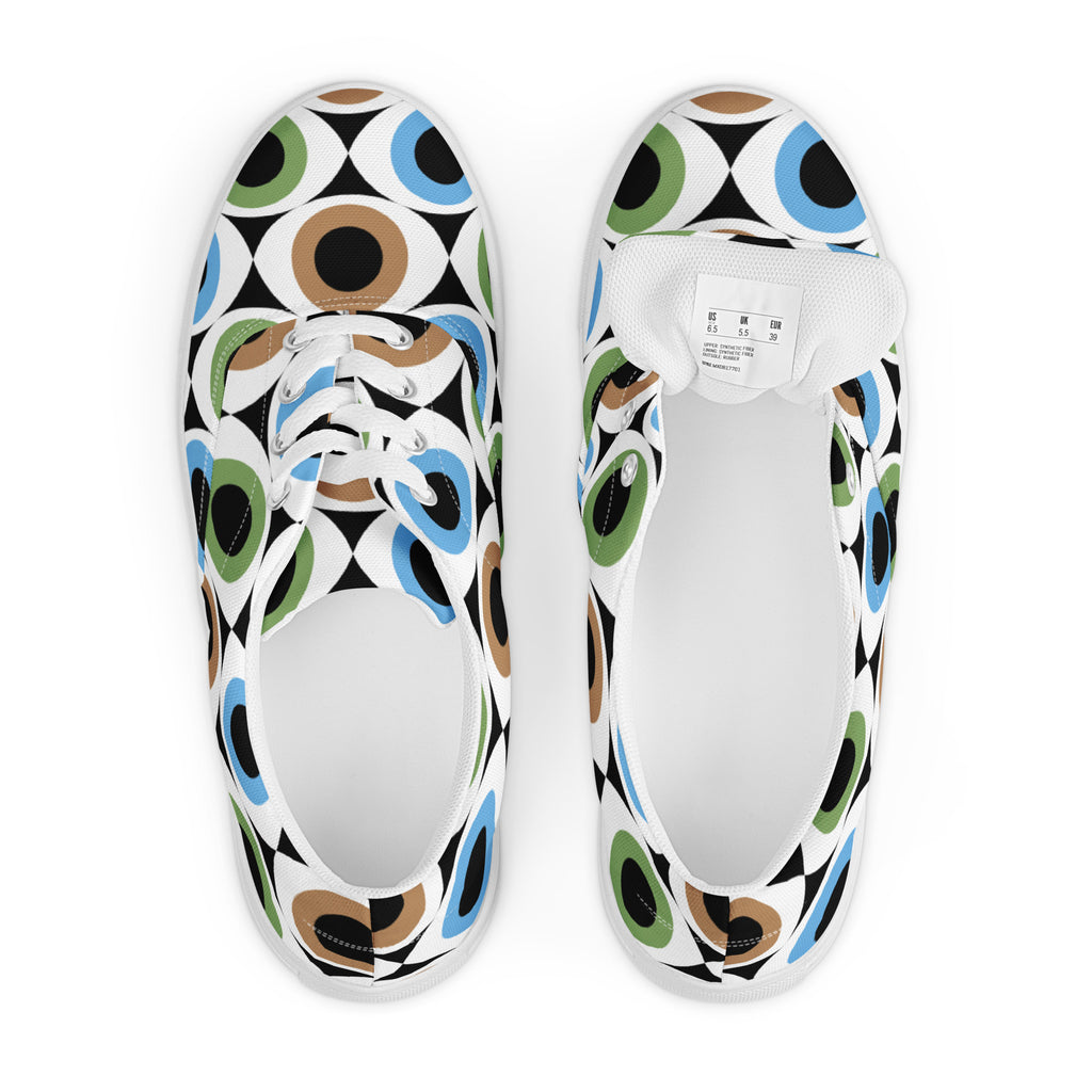 Eye See Men’s lace-up canvas shoes Mens Lace Up Canvas Shoes Printed Offshore