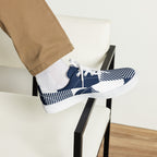 Blue Geometric - Men’s lace-up canvas shoes Mens Lace Up Canvas Shoes Printed Offshore