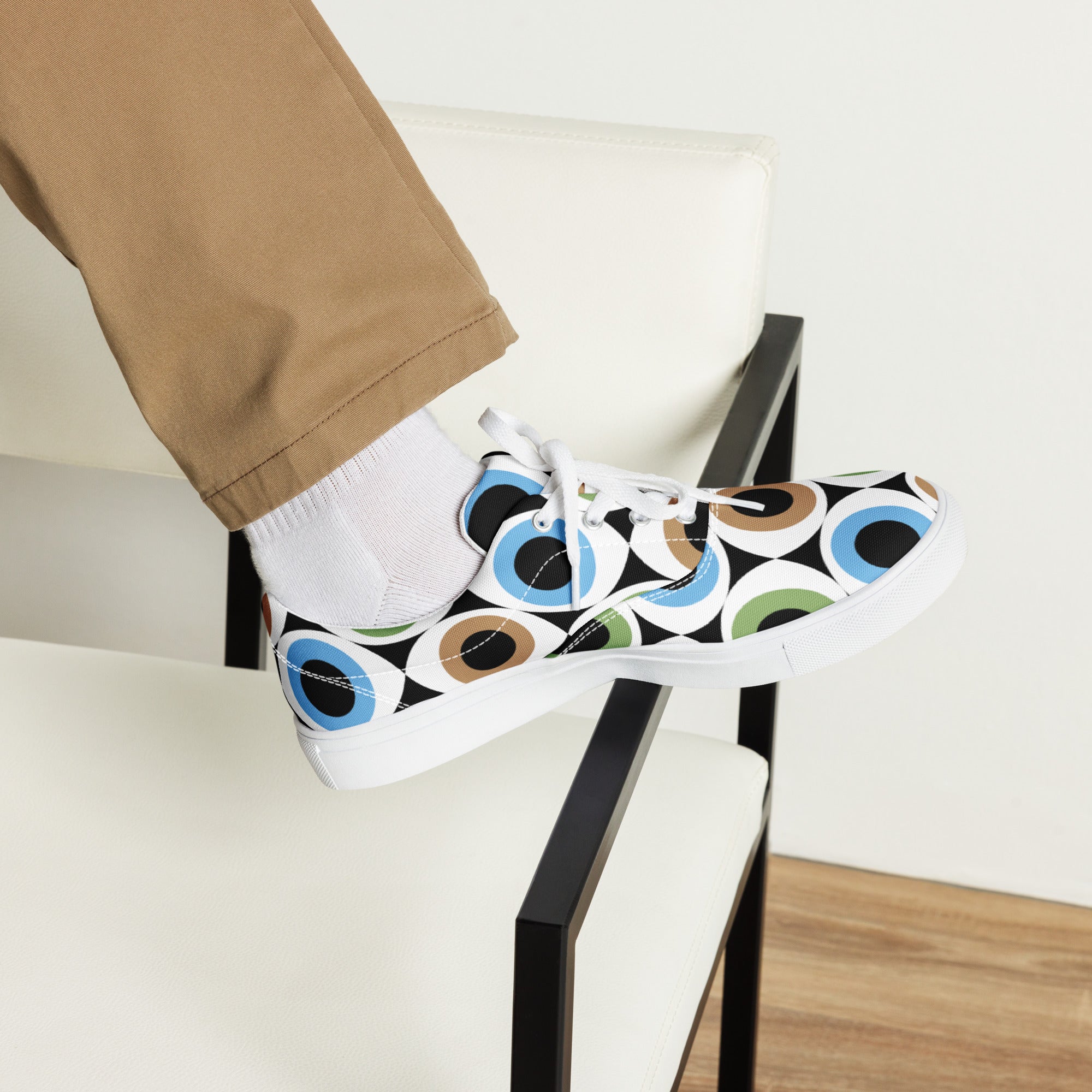 Eye See - Men’s lace-up canvas shoes Mens Lace Up Canvas Shoes Printed Offshore