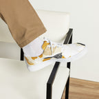 Yellow Leaves - Men’s lace-up canvas shoes Mens Lace Up Canvas Shoes Printed Offshore