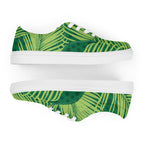 Palm Leaves - Men’s lace-up canvas shoes Mens Lace Up Canvas Shoes Plants Printed Offshore