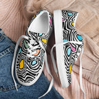 Trippy - Men’s lace-up canvas shoes Mens Lace Up Canvas Shoes Printed Offshore