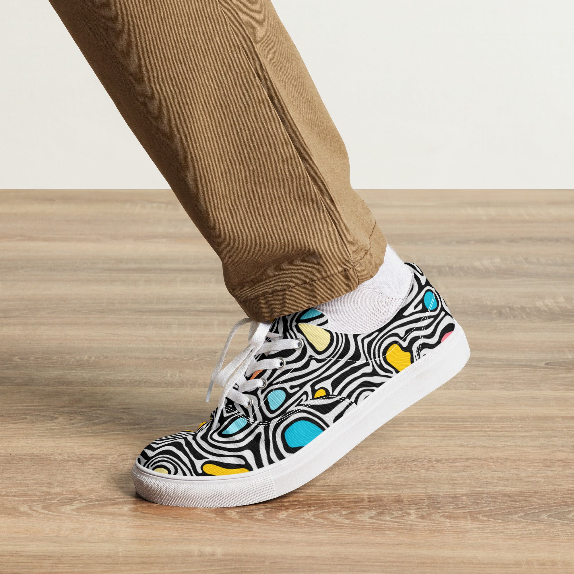 Trippy - Men’s lace-up canvas shoes Mens Lace Up Canvas Shoes Printed Offshore
