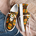 Burgers - Men’s lace-up canvas shoes 13 Mens Lace Up Canvas Shoes Food Printed Offshore