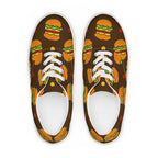 Burgers - Men’s lace-up canvas shoes Mens Lace Up Canvas Shoes Food Printed Offshore