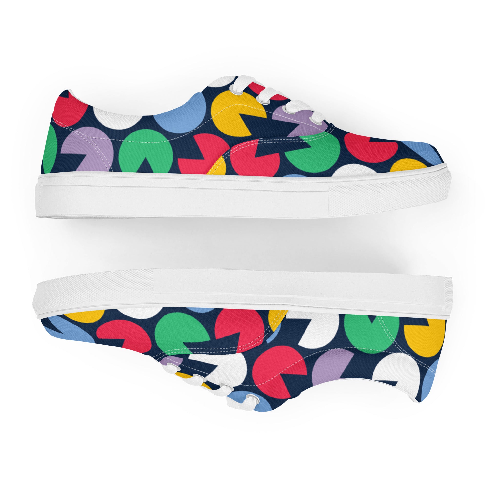 Hungry Circles - Men’s lace-up canvas shoes Mens Lace Up Canvas Shoes Printed Offshore