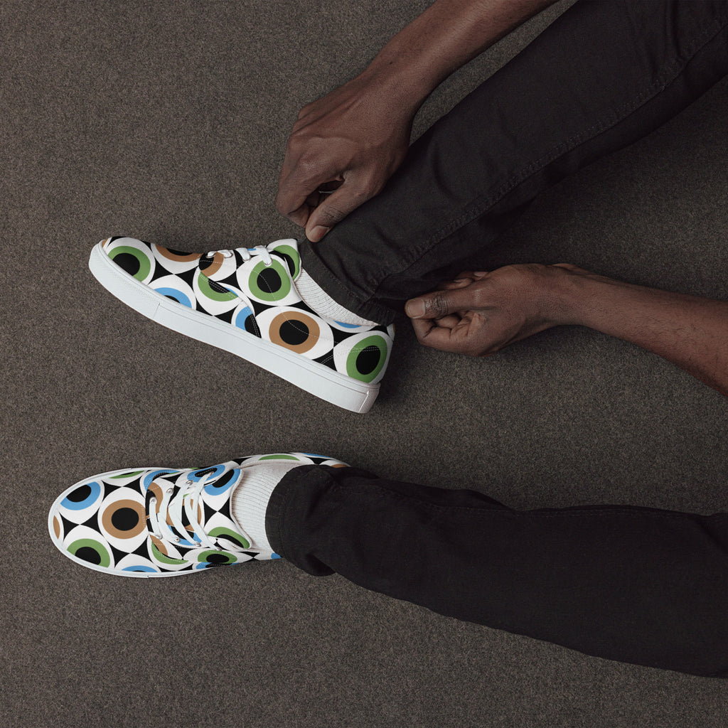 Eye See Men’s lace-up canvas shoes Mens Lace Up Canvas Shoes Printed Offshore