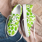 Cute Limes - Men’s lace-up canvas shoes Mens Lace Up Canvas Shoes food Printed Offshore