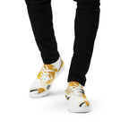 Yellow Leaves - Men’s lace-up canvas shoes Mens Lace Up Canvas Shoes Printed Offshore