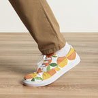 Green And Orange - Men’s lace-up canvas shoes Mens Lace Up Canvas Shoes Printed Offshore