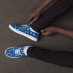 Blue Raindrop - Men’s lace-up canvas shoes Mens Lace Up Canvas Shoes Printed Offshore